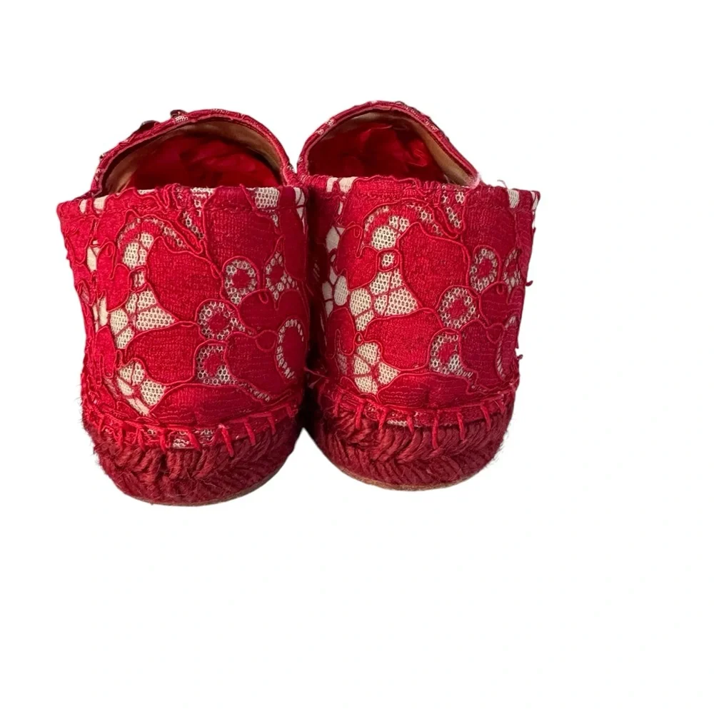 Dolce & Gabbana Swarovsky Red Flats  Espadrilles
